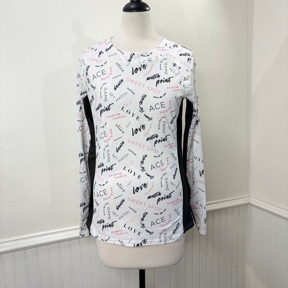 San Soleil Size S Rash Guard Sun Top UPF 50 Sporty Tennis Pickle Ball FLAW READ - Picture 1 of 13
